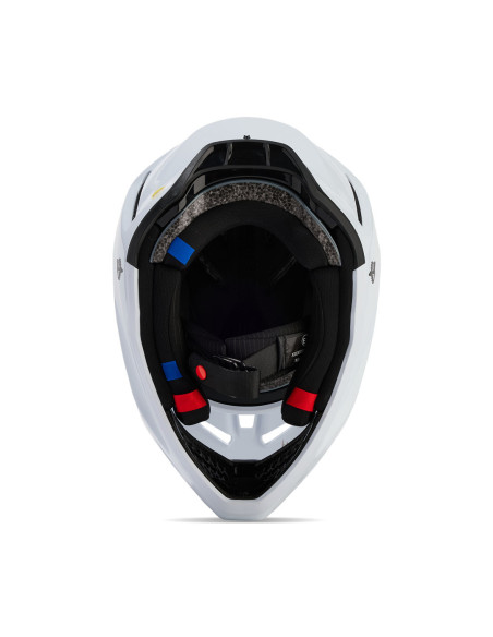 Casque cross Fox 2024 V3 RS Carbon Solid - Blanc