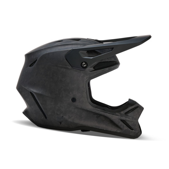 Casque cross Fox V3 RS Carbon Solid - Noir Mat