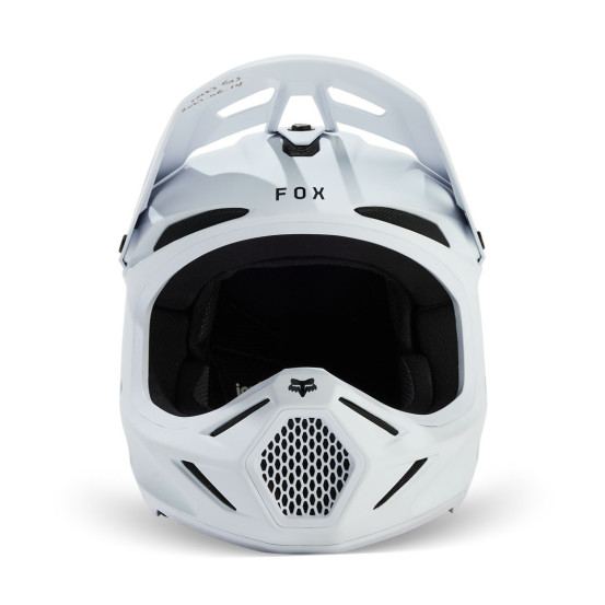 Casque cross Fox V3 Solid - Blanc Mat