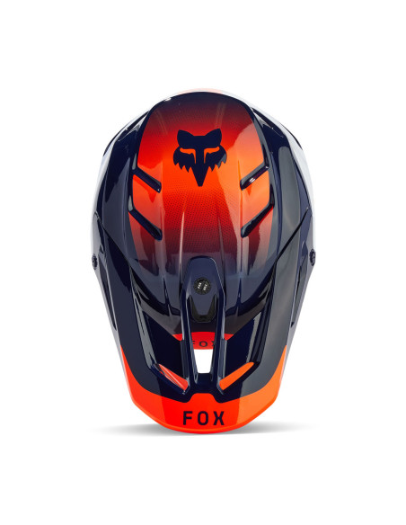 Casque cross Fox 2024 V3 Revise - Marine Orange