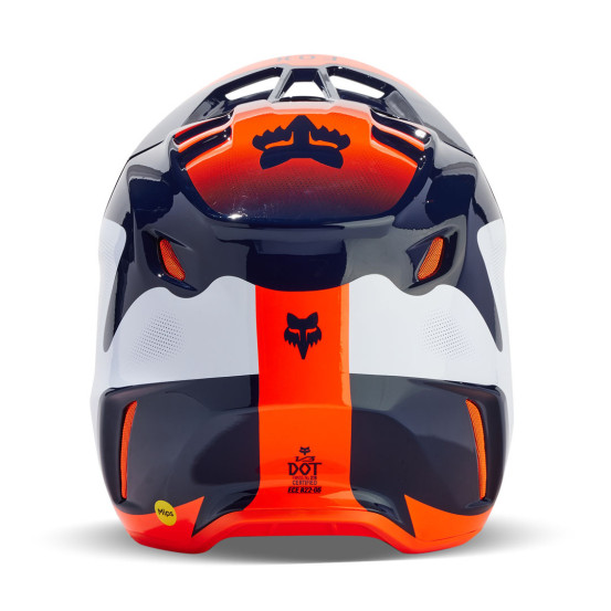 Casque cross Fox 2024 V3 Revise - Marine Orange