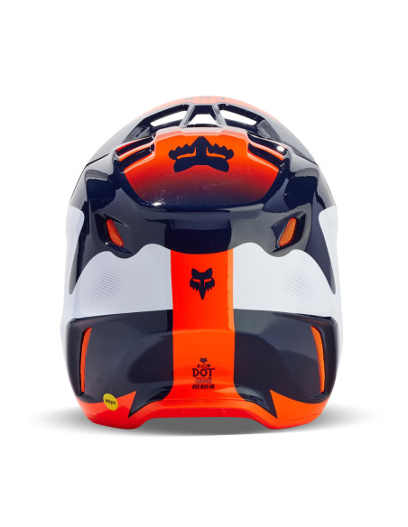 Casque cross Fox 2024 V3 Revise - Marine Orange