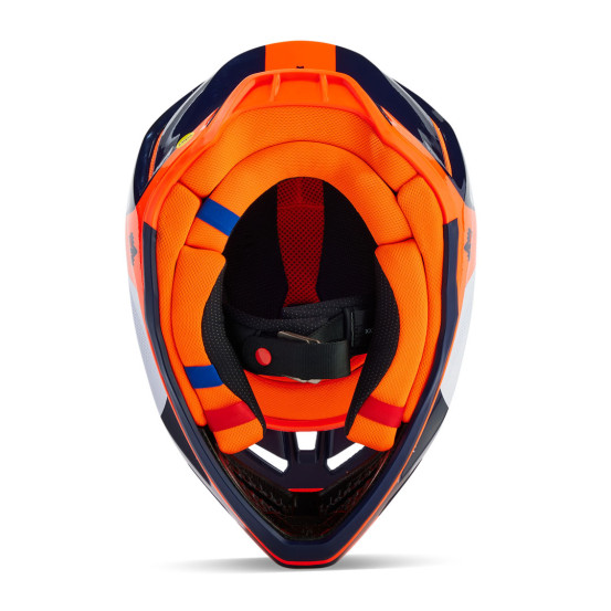 Casque cross Fox 2024 V3 Revise - Marine Orange