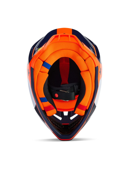 Casque cross Fox 2024 V3 Revise - Marine Orange
