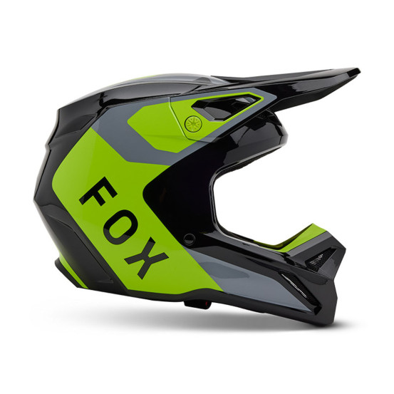 Casque cross Fox 2025 V1 Lean - Gris Jaune