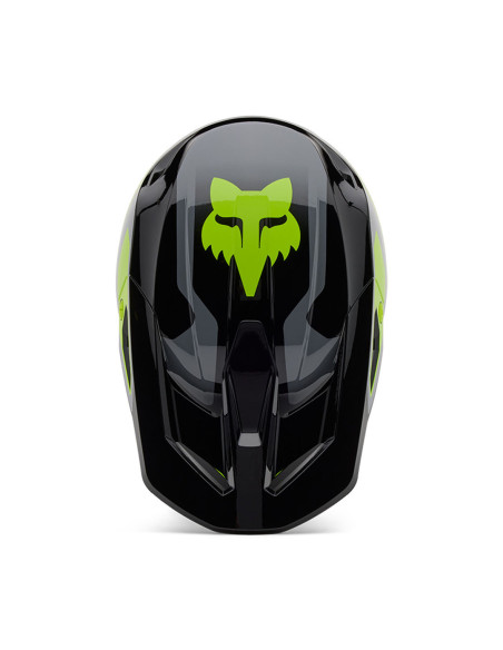 Casque cross Fox 2025 V1 Lean - Gris Jaune