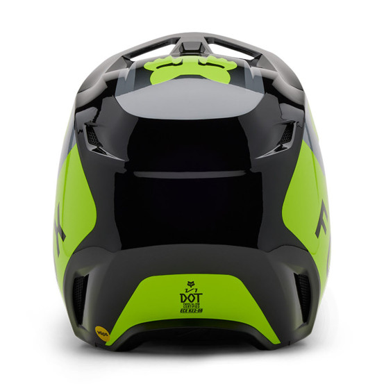 Casque cross Fox 2025 V1 Lean - Gris Jaune