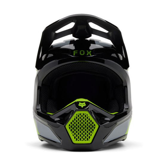 Casque cross Fox 2025 V1 Lean - Gris Jaune