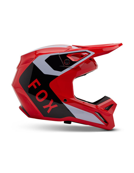 Casque cross Fox 2025 V1 Lean - Rouge Fluo