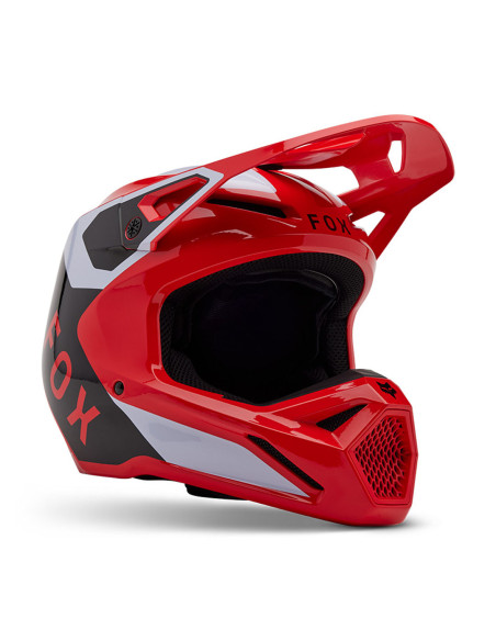Casque cross Fox 2025 V1 Lean - Rouge Fluo