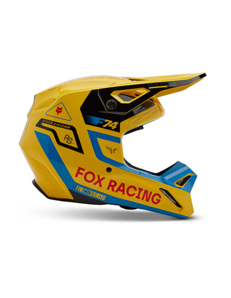 Casque cross Fox 2025 V1 Race Spec - Jaune pâle