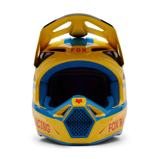 Casque cross Fox 2025 V1 Race Spec - Jaune pâle