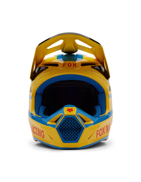 Casque cross Fox 2025 V1 Race Spec - Jaune pâle