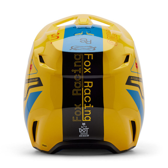 Casque cross Fox 2025 V1 Race Spec - Jaune pâle