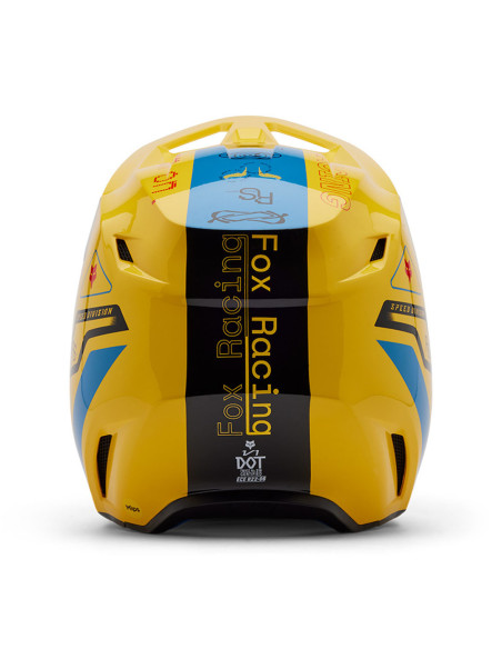 Casque cross Fox 2025 V1 Race Spec - Jaune pâle