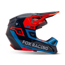 Casque cross Fox 2025 V1 Race Spec - Bleu Midnight