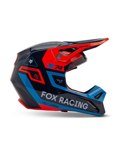 Casque cross Fox 2025 V1 Race Spec - Bleu Midnight
