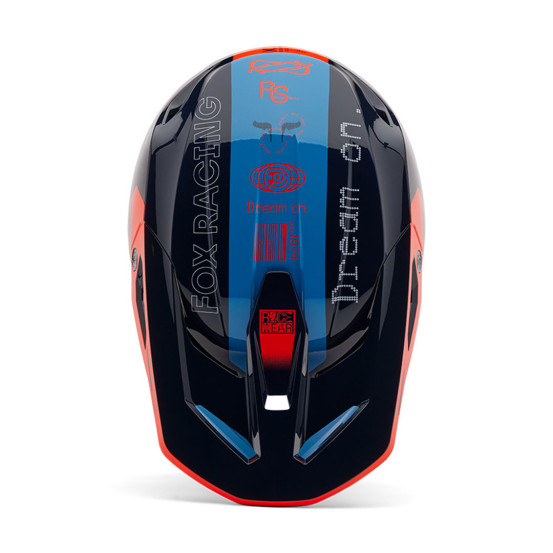 Casque cross Fox 2025 V1 Race Spec - Bleu Midnight