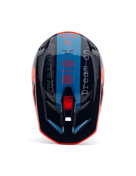 Casque cross Fox 2025 V1 Race Spec - Bleu Midnight