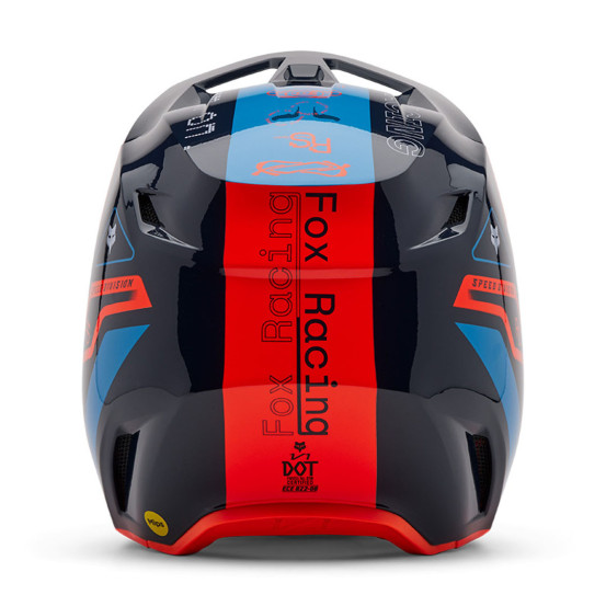 Casque cross Fox 2025 V1 Race Spec - Bleu Midnight