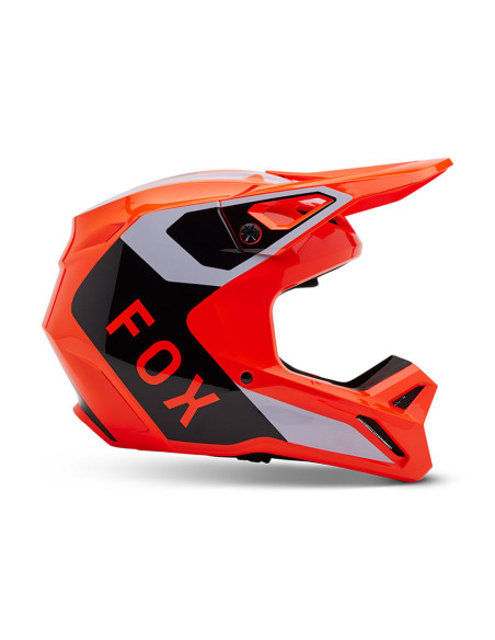 Casque cross enfant Fox 2025 V1 Lean - Orange Fluo