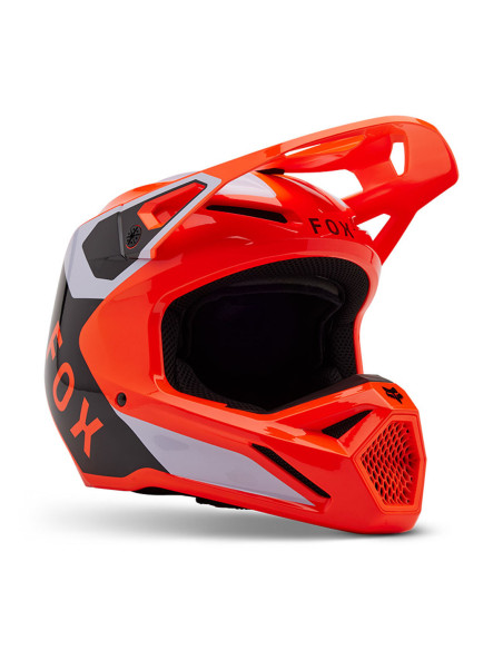 Casque cross enfant Fox 2025 V1 Lean - Orange Fluo