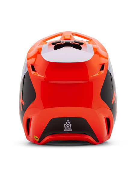 Casque cross enfant Fox 2025 V1 Lean - Orange Fluo
