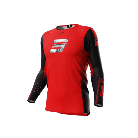 Maillot cross Shot 2024 Aerolite Honor - Rouge Chrome
