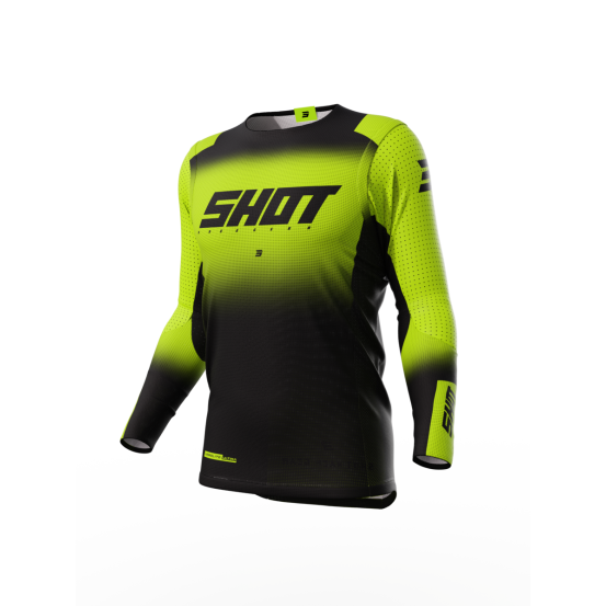 Maillot cross Shot 2023 Aerolite Ultima - Jaune Fluo
