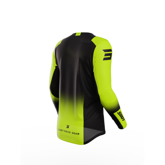 Maillot cross Shot 2023 Aerolite Ultima - Jaune Fluo
