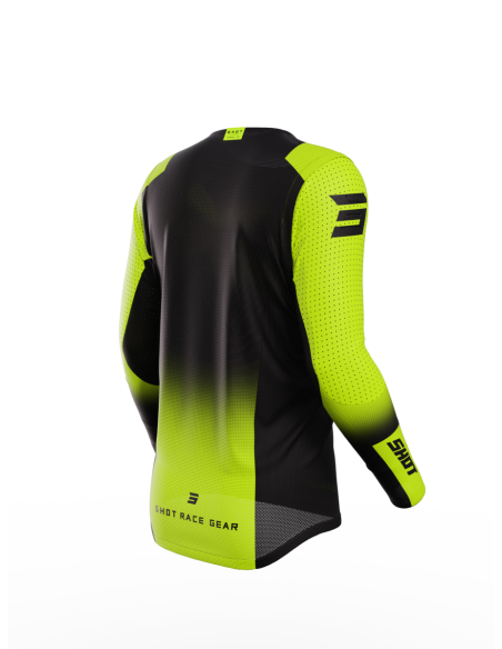 Maillot cross Shot 2023 Aerolite Ultima - Jaune Fluo