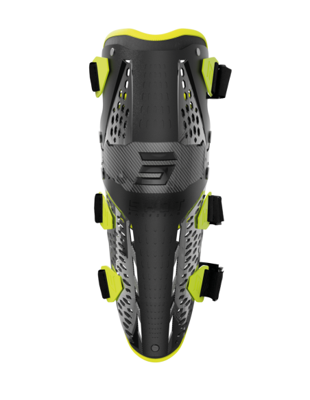 Genouillères Shot Airflow - Noir Jaune Fluo