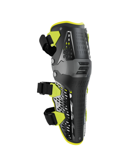 Genouillères Shot Airflow - Noir Jaune Fluo