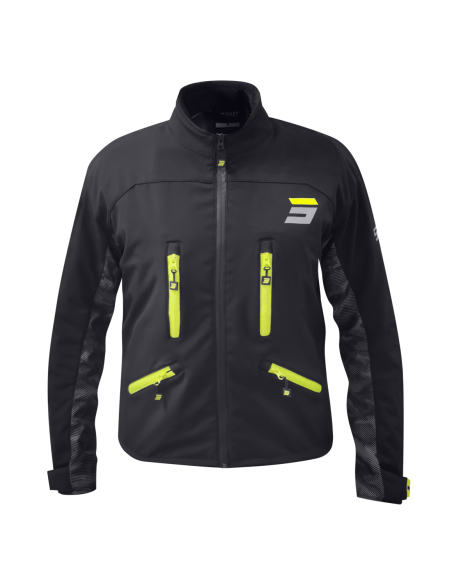 Veste enduro Shot Climatic - Noir Jaune Fluo