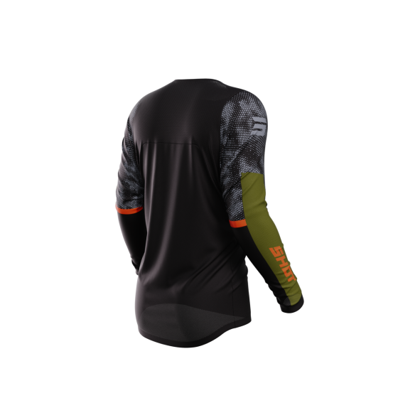 Maillot cross Shot 2024 Contact Patrol - Noir Kaki