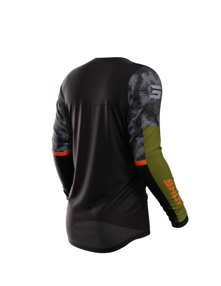 Maillot cross Shot 2024 Contact Patrol - Noir Kaki
