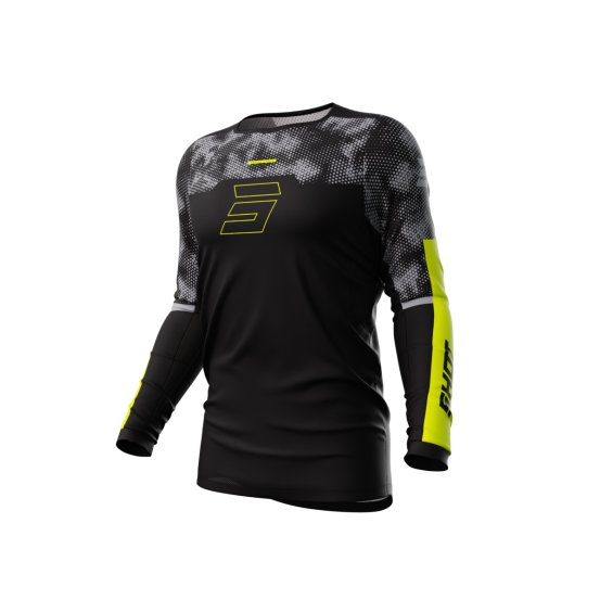 Maillot cross Shot 2024 Contact Patrol - Noir Jaune