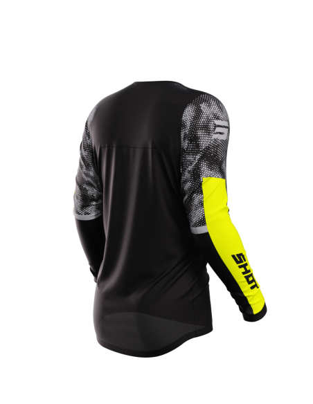 Maillot cross Shot 2024 Contact Patrol - Noir Jaune
