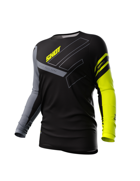 Maillot cross Shot 2024 Contact Rush - Jaune Fluo