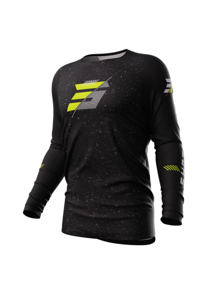 Maillot cross Shot 2023 Contact Speck - Noir Jaune Fluo