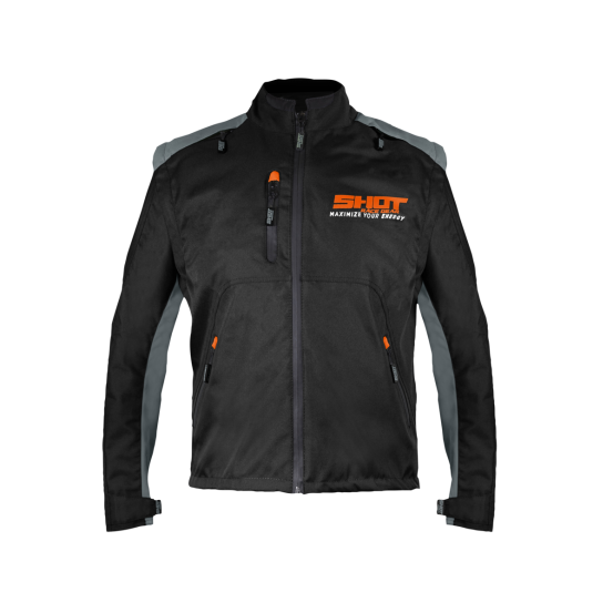 Veste enduro Shot Contact - Noir Orange Fluo