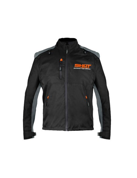 Veste enduro Shot Contact - Noir Orange Fluo