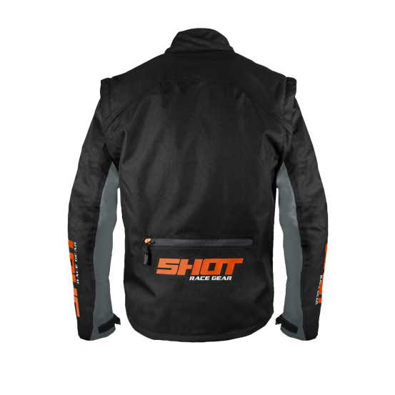 Veste enduro Shot Contact - Noir Orange Fluo