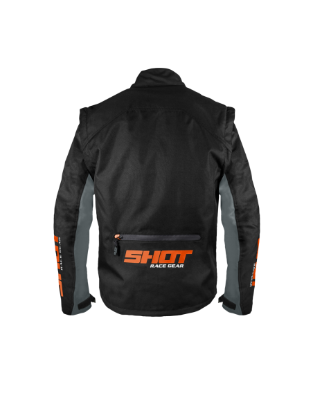 Veste enduro Shot Contact - Noir Orange Fluo
