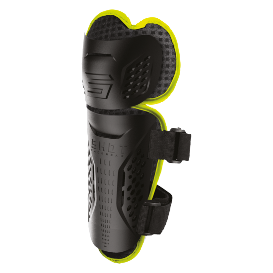 Genouillères Shot 2024 Optimal 2.0 - Noir Jaune Fluo