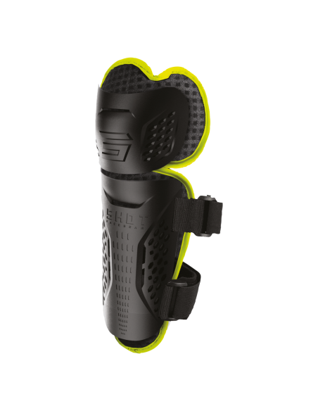 Genouillères Shot 2024 Optimal 2.0 - Noir Jaune Fluo