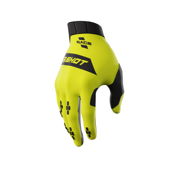 Gants cross Shot Race - Jaune Fluo