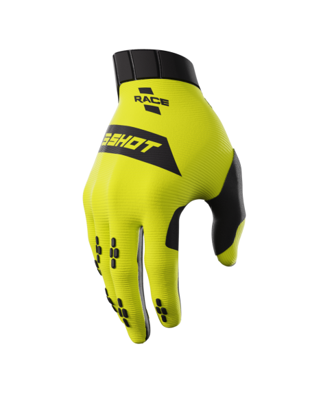 Gants cross Shot Race - Jaune Fluo
