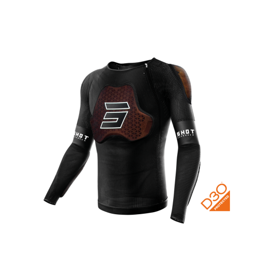 Gilet de protection Shot Race D3O - Noir