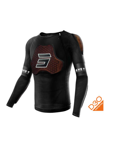 Gilet de protection Shot Race D3O - Noir
